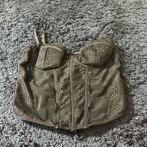 Black garage corset top